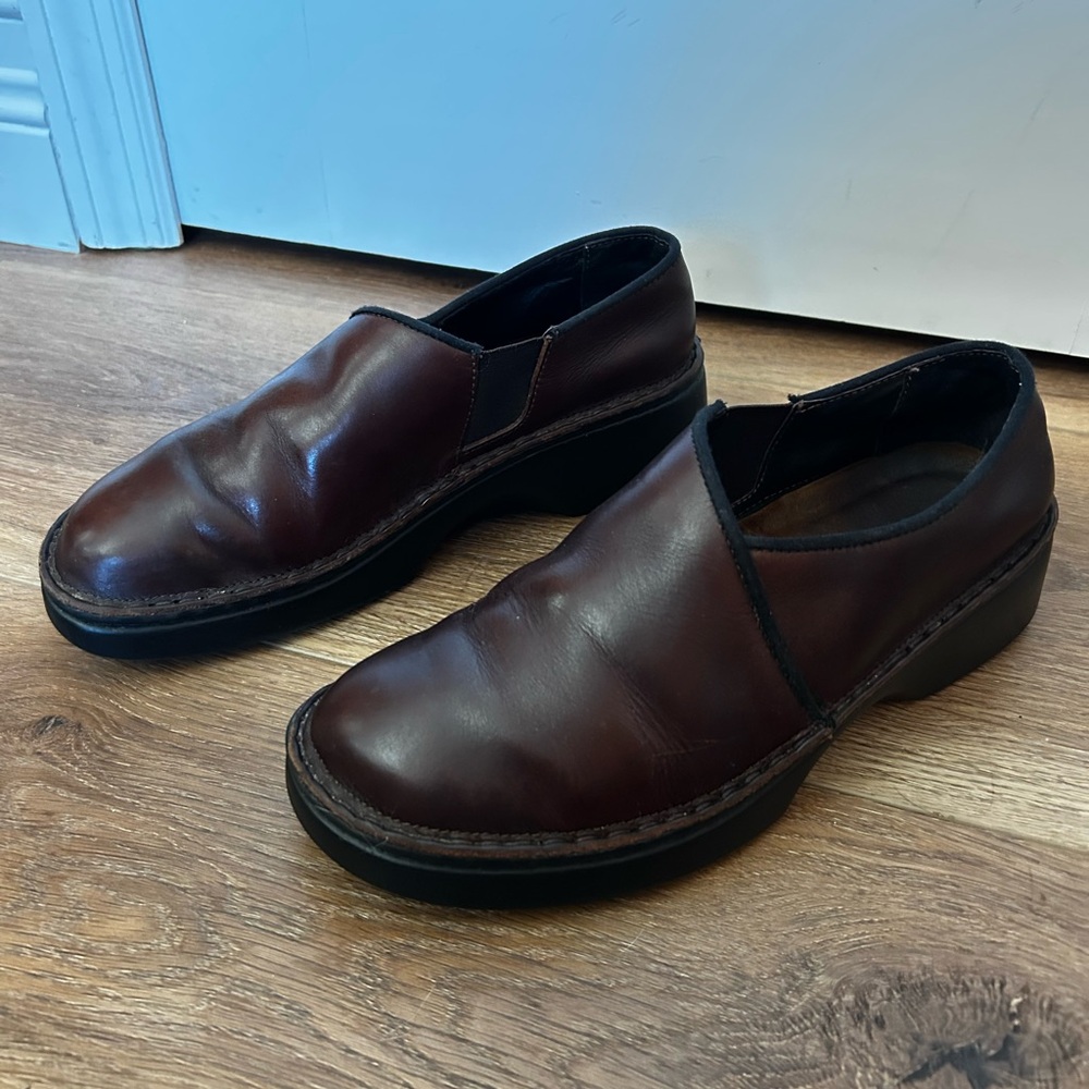 Brown Leather Slip-On Shoes